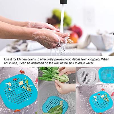 Drain Hair Catcher Protector, Silicone Drain Stopper, 1 PSC Hair Catcher Shower  Drain, Drain Strainer for Bathroom and Kitchen, Bathtub Drain Cover, Light  Blue - Yahoo Shopping