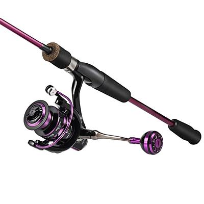 Sougayilang Spinning Combo, Stainless Steel Guides 2 Pieces Fishing Rod and Reel  Combo, Purple Fishing Pole with Spinning Reel Set for Crappie Trout-1.8m-2000  - Yahoo Shopping