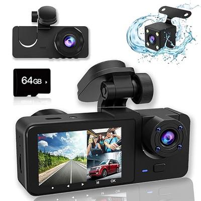 BPYY 3 Channel 4K Dash Cam, 4K+1080P+1080P Front and Rear and Interior