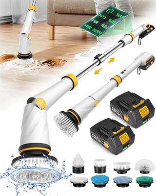 Teko Cordless Power Mop w/ Sprayer,LED Lights& Microfiber Pads ,White