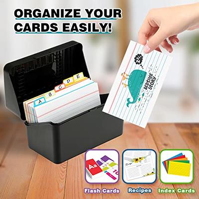 3x5 Index Card Holder Card File Box Organizer, Hold 1200 3x5-Inch Flash  Cards 4 Pack Black - Yahoo Shopping