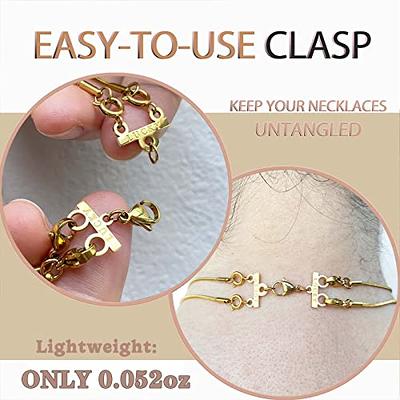 OHINGLT Magnetic Necklace Clasps and Closures,Gold and Silver