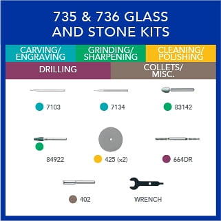 Dremel Glass and Stone Rotary Tool Accessory Kit (8-Piece) 736-01