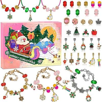 Bonuci 12 Pcs Christmas Necklace Bracelets Jewelry Set Little Girls Jewelry  Christmas Necklace Snowman Bracelet Kids Jewelry for Girls Cute Charm for