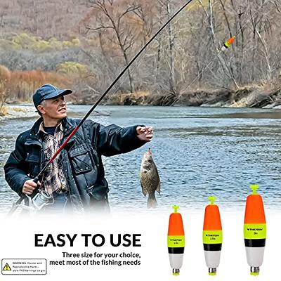 THKFISH Fishing Bobbers Cigar Peg Floats EVA Foam Weighted Bobbers for Fishing  Slip Bobbers Floats Cork for Crappie Snap-On Floats 10PCS 2.5in - Yahoo  Shopping