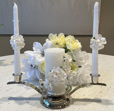 Unity Wedding Candle Set, White Wedding Ceremony Candles