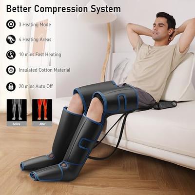 QUINEAR Leg Massager with Heat Air Compression Massage for Foot & Calf  Helpful for Circulation and Muscles Relaxation(FSA or HSA Approved)