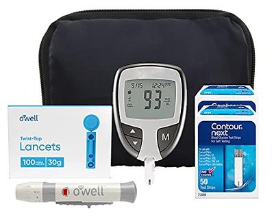 Embrace Bluetooth Diabetes Testing Kit Includes Embrace WAVE+  Bluetooth Blood Glucose Meter 300 Blood Test Strips 1 Control Solution 1  Lancing Device 300 30g Lancets and Carrying Case : Health & Household