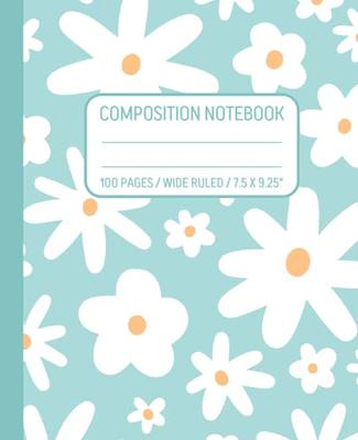 Composition Notebook Wide Ruled: Aesthetic Cute Flowers, Lined Paper Journal  for Teen Girls, Kids and Students - Yahoo Shopping