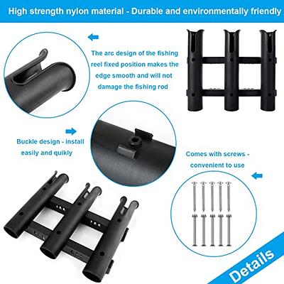 Aluminium Fishing Rod Holder for Boat, 3 Tubes Linked Rod Rack Wall-Mounted  Fishing Pole Rack for Wall, Boat Rod Holder for Garage
