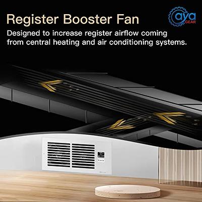 Feekoon Quiet Vent Fan Booster 4 x 10 Smart Register Booster Fan with Fan  Booster Thermostat Control Booster Fan Heating Cooling Ac Vent Increase  Airstream from Registers (White,1 Pack) - Yahoo Shopping