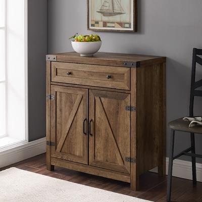 Wampat Farmhouse Accent Cabinet Entryway Furniture, Rustic Brown