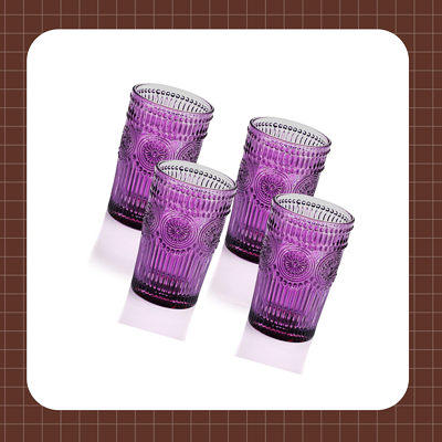 Vikko Drinking Glasses, 12 Oz Drinking Glasses Set of 12, Crystal