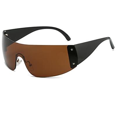  JASPIN Rectangle Sunglasses for Women Men Trendy Y2k