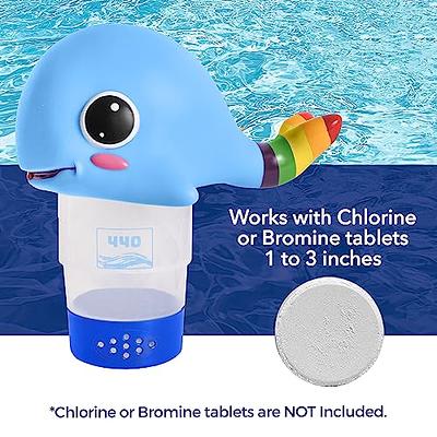 Floating Chlorine Dispenser for Pools Fits 3 Tablets - Pool Chlorine  Floater with Adjustable Flow Vents Balanced Chemical Dispenser [3 Tablet