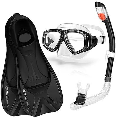 Mask Fin Snorkel Set Adult &Kids Snorkeling Gear for Swimming