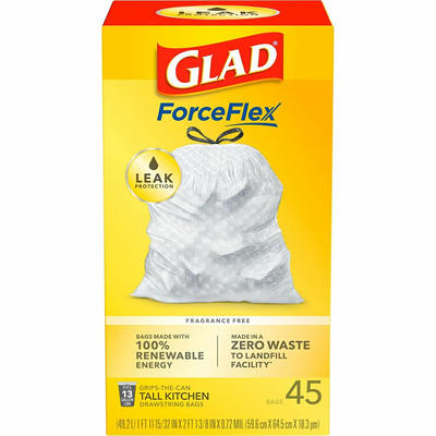 Glad ForceFlex Drawstring Trash Bags 30 Gallons Black Box Of 25 - Office  Depot