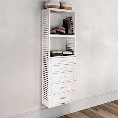 16in. Deep Woodcrest White Deluxe Organizer