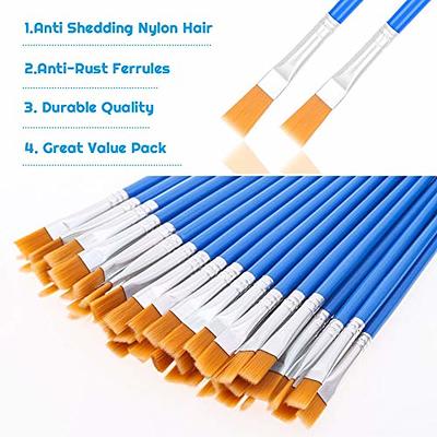 50Pcs Round Paint Brushes Bulk, Small Paint Brushes Classroom