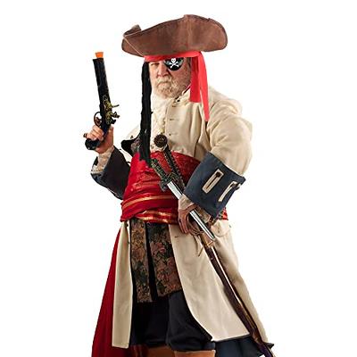 Fahacop 12 Pieces Pirate Costume Pirate Hat with Dreadlocks Pirate