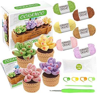 Cadeya Crochet Kit for Beginners, Crocheting Bags Kits with Step-By-Step  Video Tutorials, Knitting Starter Pack for Adults and Kids - Yahoo Shopping