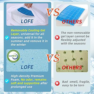 LOFE 2.5'' Thin Memory Foam Pillow for Stomach Sleepers - Standard Size  with Max Cool Gel Layer Flat Pillows for Sleeping, Slim Pillow for Spinal  Support, Improved Breathing - Yahoo Shopping