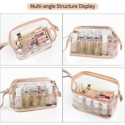 Ethereal Clear Makeup Bag, Small Makeup Bag for Purse Travel Makeup Bag for  Women TSA Approved Cosmetic Bag Waterproof Toiletry Bag Black