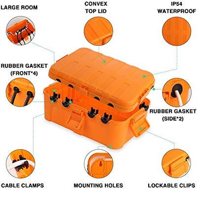 Flemoon Large Outdoor Electrical Box, IP54 Waterproof Outdoor Extension Cord  Cover Weatherproof, Protect Outlet, Plug, Socket, Timer, Power Strip,  Holiday Light Decoration, Orange - Yahoo Shopping