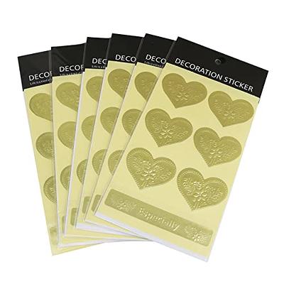 300 Pcs Embossed Envelope Seals Stickers Heart