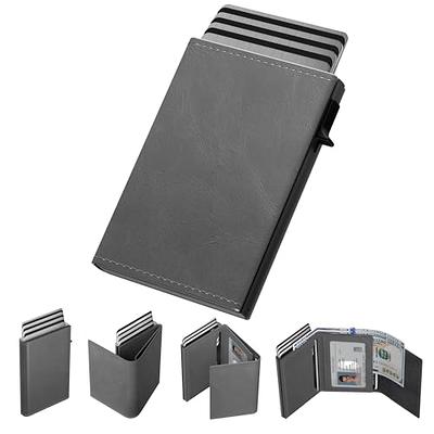 typecase Mens Wallet Card Holder: Pop Up Aluminum Case, Carbon Fiber  Leather, Smart, RFID Blocking, Slim, Minimalist, Front Pocket - 9-14 Card