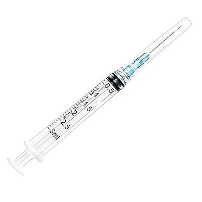 2.5ml Syringe With Needle-25g 1 Inch Needle, Disposable Individual  Package-pack Of 100