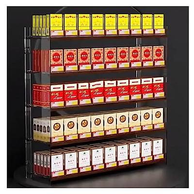 ZJKXJH Cigarette Display Rack Shelf, 2 Tiers Acrylic Wall/Countertop  Cigarettes Stand Auto Push for Cigars, Wraps, Tobacco, Rectangular Retail  Store