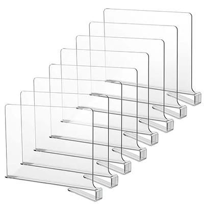 6 Pcs Clear Acrylic Shelf Dividers, Closets Shelf and Closet Separator for  Organization in Bedroom, Kitchen and Office Shelves 