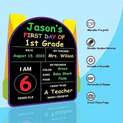 First Day And Last Day Of School Board, 10 X 12 Double-sided Printing 1st  Day Of School Chalkboard Sign, Reusable Wooden Photo Prop Back To School  Sup