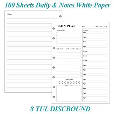 ZGMJ Undated Daily Planner Refill - A5 Day Planner Insect To Do List, 100  Sheets/200 Pages