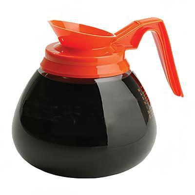 Bunn Regular and Decaf Glass Coffee Pot Decanter / Carafe, 12 Cup, 2 Black and 1 Orange, Set of 3