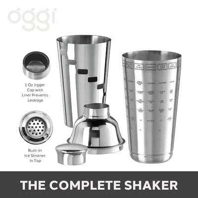 Stainless Steel Cocktail Shaker Drink Mixer w/ 15 Dial-a-Drink