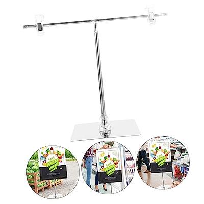 SOLUSTRE Banner Holder Stand T Shaped Poster Holder T Shaped Advertising  Sign Holder Banner Holder Adjustable Poster Display Stand T Shaped Poster  Stand Poster Holder Clip Abs Outdoor - Yahoo Shopping