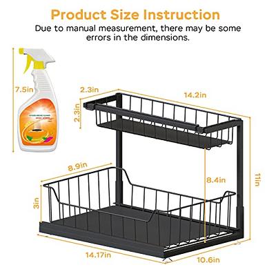  MHHA 2 Sets of 2-Tier Clear Under Bathroom Sink