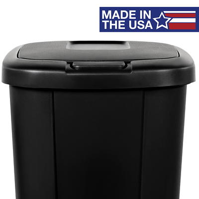 happimess Beni Kitchen Trash/Recycling 16-Gallon Double-Bucket Step-Open  Trash Can, Black