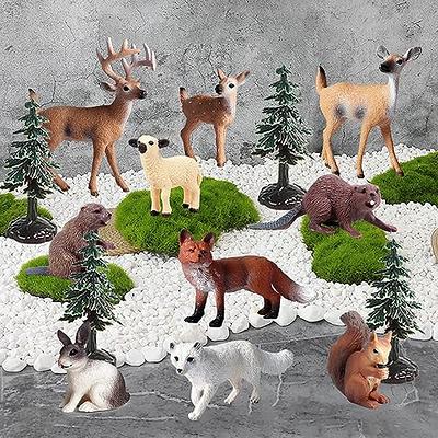 8 Pieces Fox Animal Toy Figures Set Realistic Arctic Fox Red Foxes Animal  Figures Jungle Animal Fox Playset Cake Topper Party Favors Educational Toy