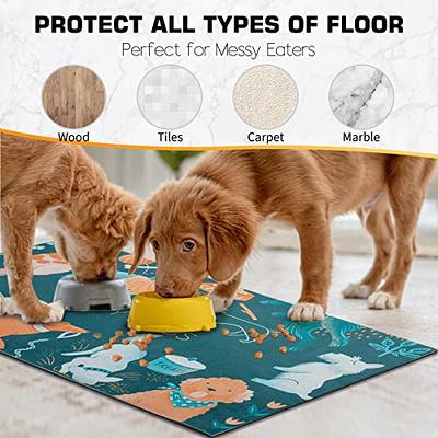 24 X 16 in Absorbent Pet Feeding Mat, Quick Dog Mat for Food and Water  Bowl, No Stains Easy Clean Dog Food Mats for Floors, Dry Dog Water Bowl Mat  for