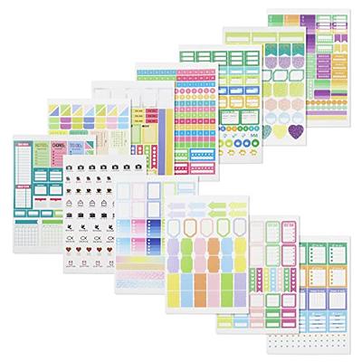 12 Sheets of Planner Stickers with 730Pcs, Cute Planner Labels and