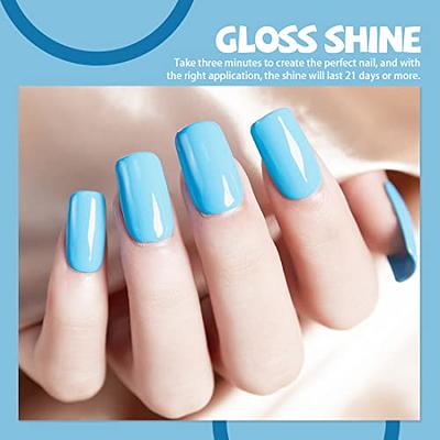 28g/Box Blue and White Temperature Color Change Dip Powder Nails Dipping  Nails Long-lasting Nails No UV Light Needed, (W-No.8)