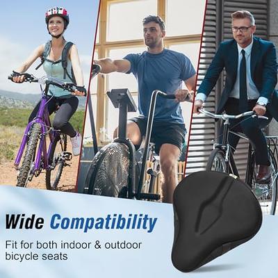 Comfortable Bicycle Seat - Wide Gel Bike Seat Cushion for Women