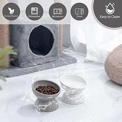 Tilted Cat Bowls Angled Pet Feeder Whister Fatigue Cats Elevated Feeder  Small Dogs and Cats Modern Pet Bowl Stand Cat Dish Cats 