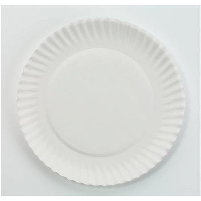 AJM White Paper Plates, 6 Diameter