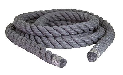 Ravenox Natural Twisted Cotton Rope, (Black)(3/8 Inch x 10 Feet), Made in  The USA