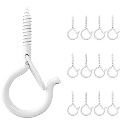 Vinyl Coated Screw-In Ceiling Hooks Cup Hooks 2.9 Inches Screw Hooks 30 Pack (Red)