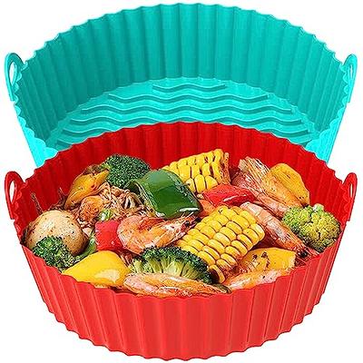 Liners for Air Fryer, Reusable Air Fryer Silicone Liners, Round Air Fryer Basket Insert, Non-Stick Airfryer Pot for 3qt to 5 qt Air Fryer Accessories